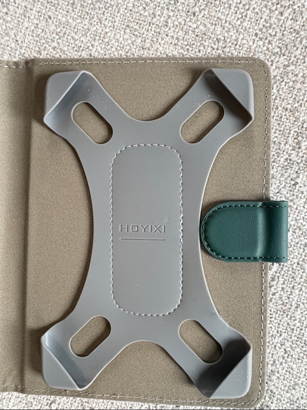 HOYIXI Dark Green Tablet Folio Case Magnetic Closure Universal 6-7 inch Kindle‎ - Picture 3 of 7